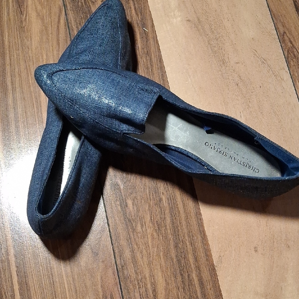Christian Siriano Shimmering Blue Flats